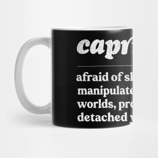 Capricorn Zodiac Symbol //// Humorous Gift Design Mug